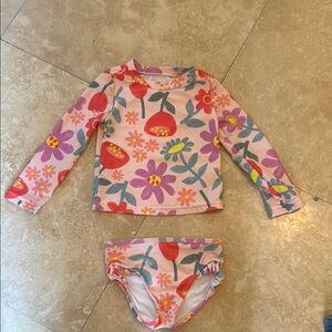 Floral Kids Swim Set - Pink and Purple